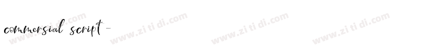 commersial script字体转换